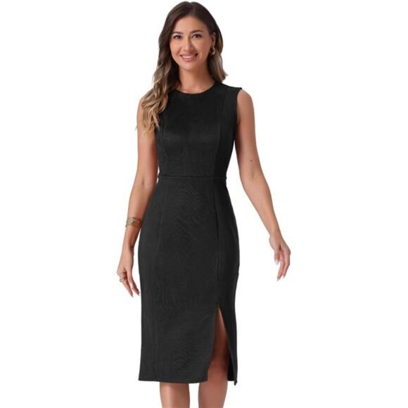Dresses & Skirts - Faux Suede Dresses for Women Black